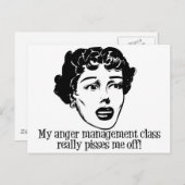 Mijn klasse van het Beheer van de Woede geeft me e Briefkaart (Voorkant / Achterkant)