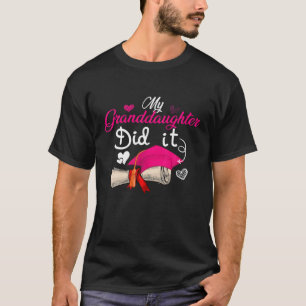 Mijn kleindochter Afstuderen het Pet Proud Grandda T-shirt
