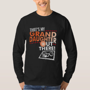 Mijn kleindochter Basketball Grandpa amp;Grootmoed T-shirt