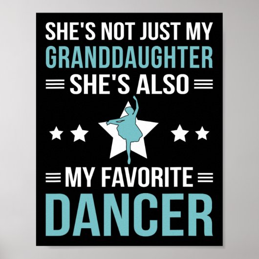 Mijn kleindochter danst opa van een danser opa poster (Voorkant)