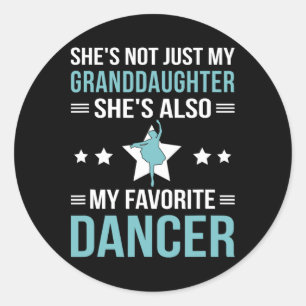 Mijn kleindochter danst opa van een danser opa ronde sticker