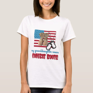 Mijn kleindochter draagt gevechtslaarzen t-shirt