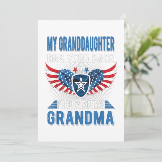 Mijn kleindochter heeft je achterste vliegtuig Ce  Feestdagenkaart (Staand voorkant)