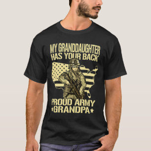 Mijn kleindochter heeft je rug - het leger van de t-shirt