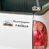Mijn kleindochter is landbouwtractor bumpersticker (Op Truck)