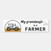 Mijn kleindochter is landbouwtractor bumpersticker (Voorkant)