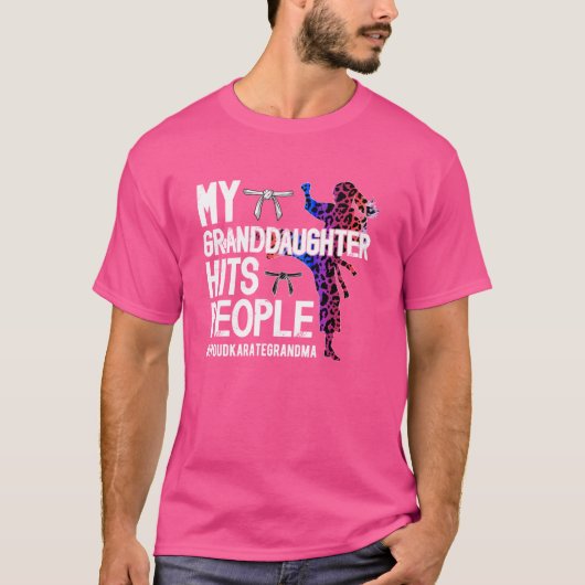 Mijn kleindochter Karate Grootmoeder T-shirt (Voorkant)