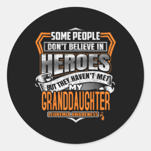 Mijn kleindochters vechten tegen leukemie ronde sticker
