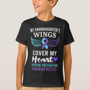 Mijn kleindochters Wings Hoesje Heart Suicide Awar T-shirt