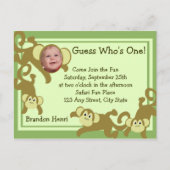 Mijn kleine aap / foto uitnodiging briefkaart (Voorkant)