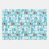 Mijn kleine baas | Bedankt bericht Inpakpapier Vel (Voorkant 2)