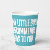 Mijn kleine baas | Grappig verjaardagsfeestje Papieren Bekers (Achterkant)