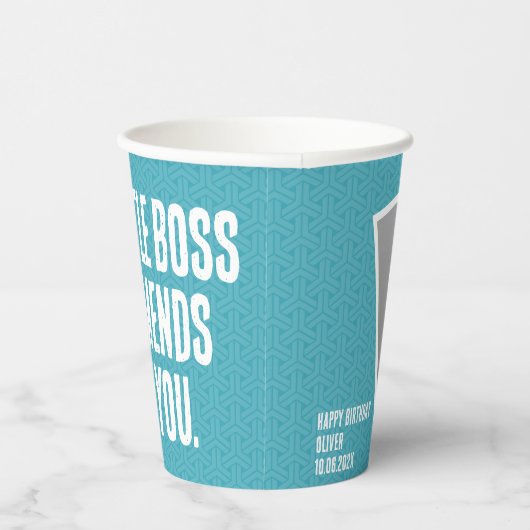 Mijn kleine baas | Grappig verjaardagsfeestje Papieren Bekers (Rechts)