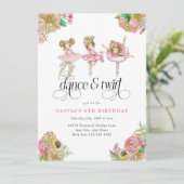 Mijn Kleine Balerina | Ballet Feestje Kaart (Staand voorkant)