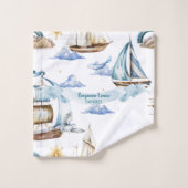 Mijn kleine blauwe horizon bad handdoek (Wasdoekje)