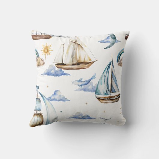 Mijn Kleine Blauwe Horizon Kussen (Achterkant)