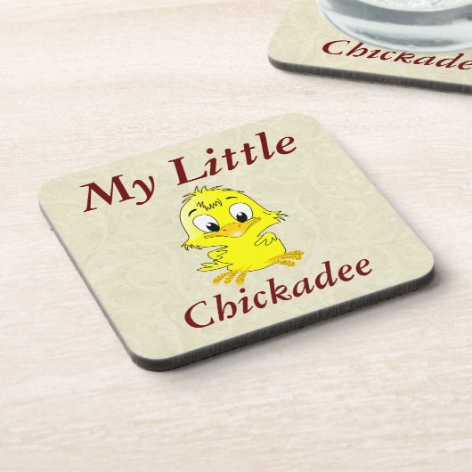 Mijn kleine Chickadee Beverage Coaster Bier Onderzetter (Linkerzijde)