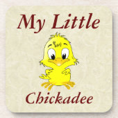 Mijn kleine Chickadee Beverage Coaster Bier Onderzetter (Voorkant)