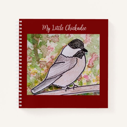 Mijn kleine Chickadee Deep Red Notitieboek (Voorkant)