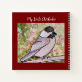 Mijn kleine Chickadee Deep Red Notitieboek (Achterkant)
