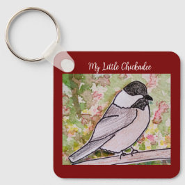 Mijn kleine Chickadee Deep Red Sleutelhanger