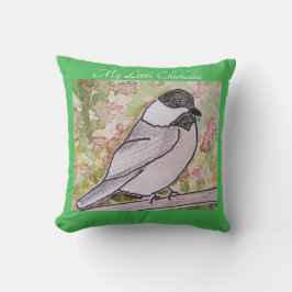 Mijn kleine Chickadee Kelly Green Kussen