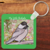 Mijn kleine Chickadee Kelly Green Sleutelhanger (Achterkant)