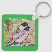 Mijn kleine Chickadee Kelly Green Sleutelhanger (Achterkant)