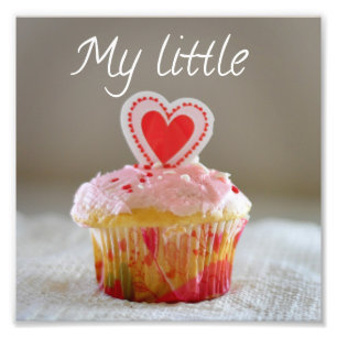 Mijn kleine cupcake-harsliefde jullie vierkant afd foto afdruk