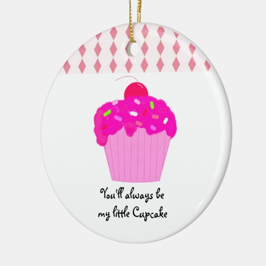 Mijn kleine Cupcake Keramisch Ornament (Links)