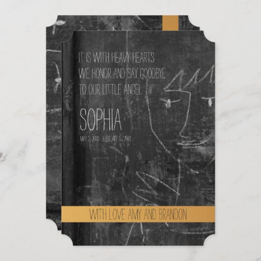 Mijn kleine engel Kinder begrafenisaankondiging Kaart (Voorkant / Achterkant)