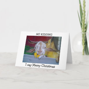 MIJN KLEINE GEIT ZEGT "PRETTIG KERSTFEEST" FEESTDAGEN KAART