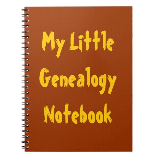 Mijn kleine genealogie Notitieboek (Voorkant)