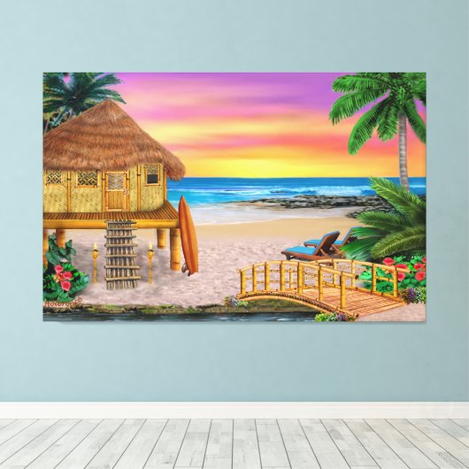 MIJN KLEINE GRAS SHACK CANVAS AFDRUK (Insitu (Houten vloer))