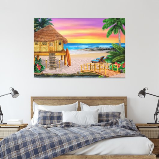 MIJN KLEINE GRAS SHACK CANVAS AFDRUK (Insitu (Slaapkamer))