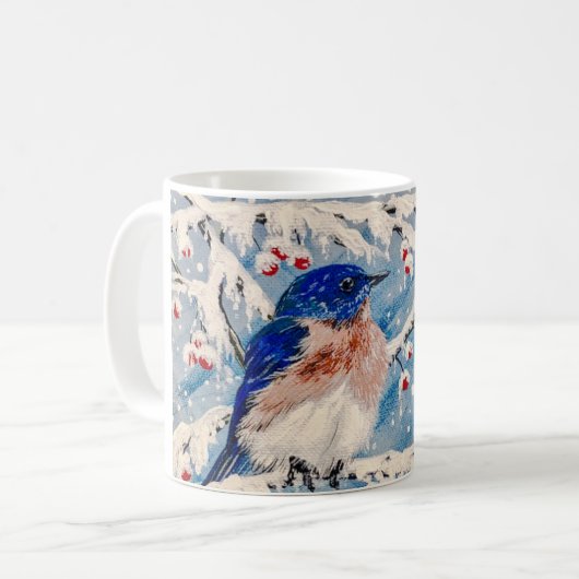 Mijn kleine Happy Bluebird Koffiemok (Voorkant links)