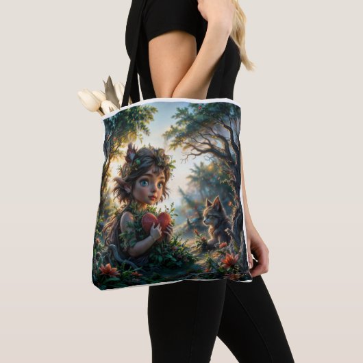 Mijn kleine hart fantasiezak tote bag (Dichtbij)