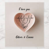 Mijn kleine hart. Gearommeerd met liefde. Wijn Etiket (Enkel label)