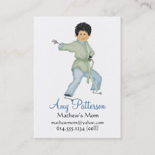 Mijn kleine Karate mama kaarten Contactkaartje