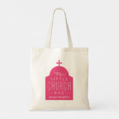 Mijn kleine kerk schattige donkerroze Orthodoxe ko Tote Bag (Achterkant)