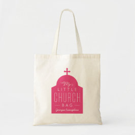Mijn kleine kerk schattige donkerroze Orthodoxe ko Tote Bag