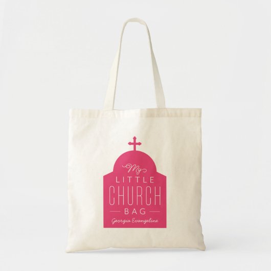 Mijn kleine kerk schattige donkerroze Orthodoxe ko Tote Bag (Voorkant)