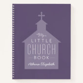 Mijn kleine kerkboek paars gepersonaliseerd notiti notitieboek (Voorkant)
