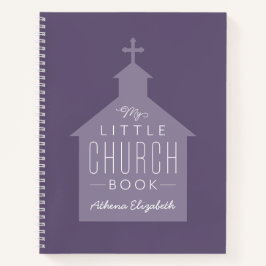Mijn kleine kerkboek paars gepersonaliseerd notiti notitieboek