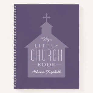 Mijn kleine kerkboek paars gepersonaliseerd notiti notitieboek