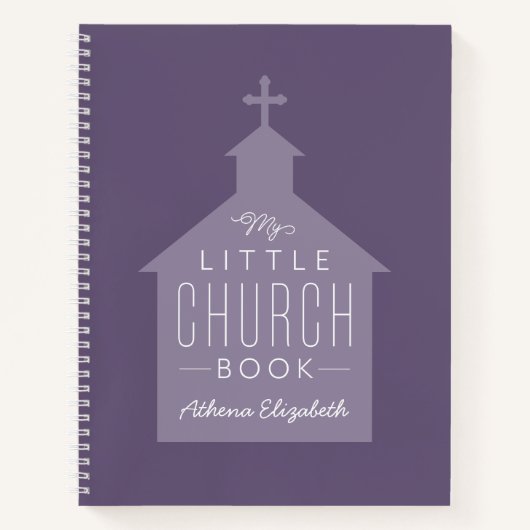 Mijn kleine kerkboek paars gepersonaliseerd notiti notitieboek (Voorkant)