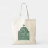 Mijn kleine kerktas met schattig groen orthodoxe t tote bag (Achterkant)