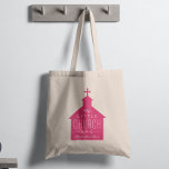 Mijn kleine kerkzak donkerroze kind tas<br><div class="desc">"Mijn kleine kerkzak" is een perfect geschenk voor een kleine om mee te nemen naar de kerk. Dit tas is voorzien van een magenta roze silhouet van een kerk met een kruis bovenaan met de tekst bovenaan en een plaats om een naam aan te passen. Het maakt een groot baptisme...</div>