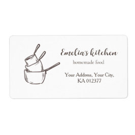 Mijn kleine keuken Catering Bedrijf Verzendlabels Etiket