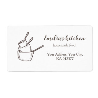 Mijn kleine keuken Catering Bedrijf Verzendlabels Etiket